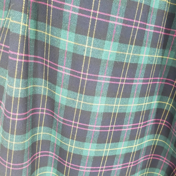 Talbots Plaid Hampshire Ankle Pants 22W Straight Leg Wool Blend High Rise Green - Picture 13 of 13